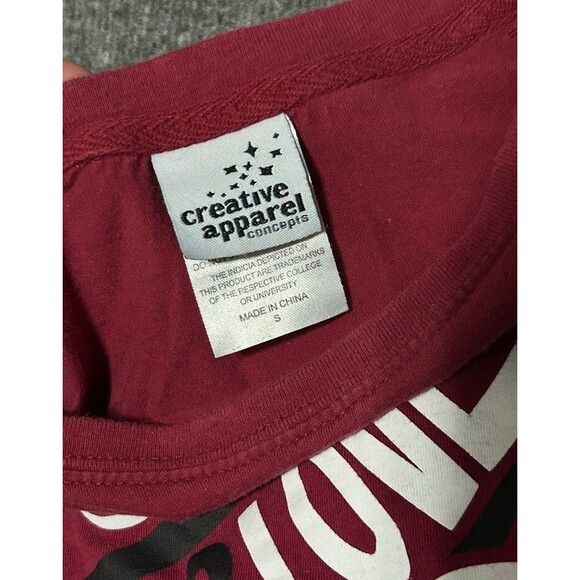 Creative Apparel Women's Arkansas Razorbacks Long Sleeve Tee Football Red (Sz S) - Picture 7 of 9